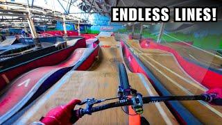 Riding ALL Jumps at World’s BIGGEST Indoor Bike Park!