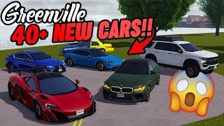 (HUGE UPDATE) 40 NEW CARS!!! || ROBLOX - Greenville