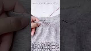 The neckline is too big so make it smaller #shorts #sewingtips #sewinghacks #tipsandtricks