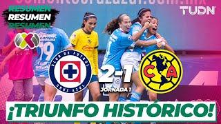 HIGHLIGHTS | Cruz Azul 2-1 América | Liga Mx Femenil AP2024-J1 | TUDN