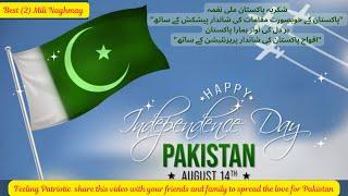 Pakistan Zindabad I Top 2 Mili Naghmay Independence Day 2024 I Shukriya Pakistan I Har dil ki awaz