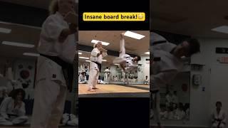 Crazy Taekwondo board break! #backflip #taekwondo #boardbreak