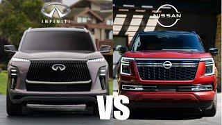 Nissan Armada vs Infiniti QX80 (2025) Battle of opulence.