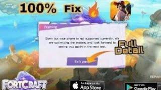 HOW TO FIX ! FORTCRAFT NOT SUPPORTED ON YOURE DEVICE  APK+OBB DOWNLOAD LINK