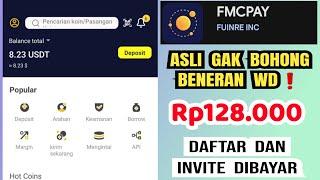 Cara dapat uang gratis di aplikasi FMCPAY || event KYC apk FMCPAY langsung WD dapat uang Rp128.000