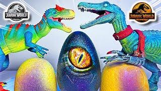 Hatching NEW Dinosaur Toys Eggs with Jurassic World Dinosaurs - Fun Video!