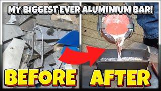 Giant Ingot - My Biggest Ever Aluminium Ingot! - Home Made Furnace - Bullion - Molten Metal Melting