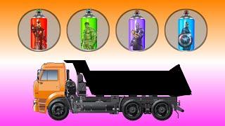 CORRECTLY GUESS THE COLOR BODY OFF THE DUMP TRUCK ? menebak gambar dengan benar truk pasir