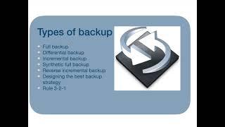 What are different types of backup?