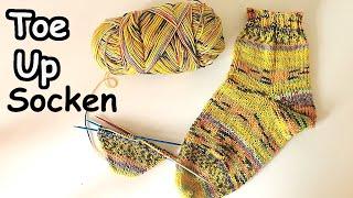 Toe Up Socken stricken