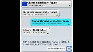 Give me a ballpark figure. #real英会話 #英語耳 #english #イングリッシュ #英語#英語勉強サイト #英語学習アプリ＃睡眠