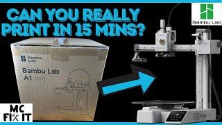 Bambu Lab A1 Mini - Can it be set up and begin printing in 15 mins? Full unboxing and first print!