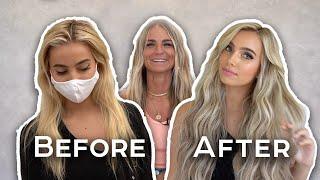 TRANSFORMING Youtuber Lexi Hensler To A Bright ICY Blonde! | Hair By Chrissy