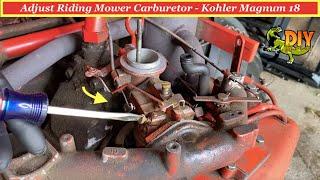 Adjust Gravely Professional riding mower Carburetor - Kohler Magnum 18