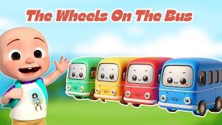 The Baby On The Bus Go | Kids Version Of Buses | Colorful Nursery Rhymes