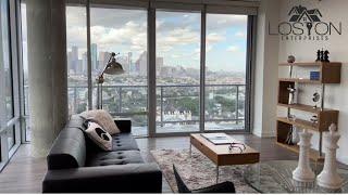 Inside a $3300 High-Rise Apartment Tour ∙ Living Room w/ Downtown Views ∙ Houston Living