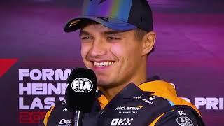 F1 Las Vegas Grand Prix | PRE-RACE Driver Press Conference (Group-2) w/ Valtteri, Liam & Lando!