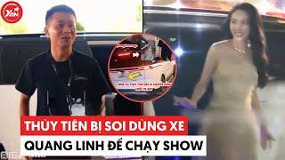 Thùy Tiên bị soi thường xuyên dùng xe của Quang Linh Vlogs để chạy show