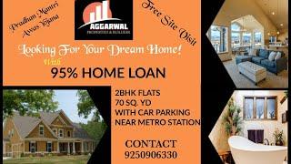 2 BHK flat in Uttam Nagar Delhi || 70 sq yrd  || 95% Loan || Near Metro ||Call 9250906330