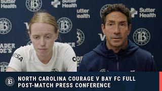 Bay FC vs North Carolina Courage Post-Match Press Conference