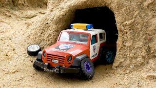 Police Car Wheels Fall Off In Fun Cave | Story Of Police Cars Rescue Toy Cars | BIBO TOYS