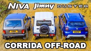 LADA Niva vs Jimny vs Duster: CORRIDA MORRO ACIMA e qual é o melhor OFF-ROAD?