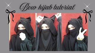 Bow hijab tutorial || hijab tutorial with bow || easy hijab tutorial by hannah shah