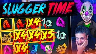 HUGE WIN ON SLUGGERTIME BY QUICKSPIN!!!  New Quickspin Slot!