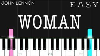 John Lennon - Woman | EASY Piano Tutorial