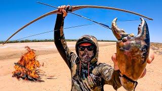 2 DAYS Hunting GIANT CRABS - Bow and Arrow Catch & Cook