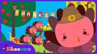 The Turkeys Go Waddling One By One | Fun Thanksgiving Song | The Kiboomers | Kids Songs