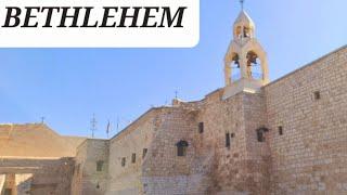 Bethlehem before Christmas. Let's visit Bethlehem from Jerusalem. Businesses closed in Bethlehem