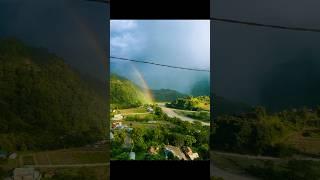 Sun️+Rain️ = Rainbow  Ashrang Lalitpur #belikeaneel #rainbow #monsoon