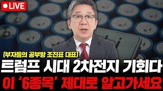 트럼프 시대에 꼭 보아야 할 2차전지 6종목. (부자들의 공부방 조진표 대표)