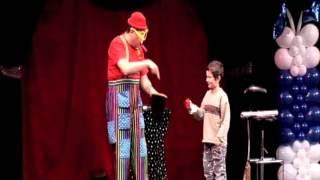 Silly Billy performs his silent magic comedy clown act in Croatia