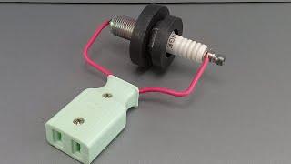 Self Running Free Energy Generator With Spark Plug And Magnet