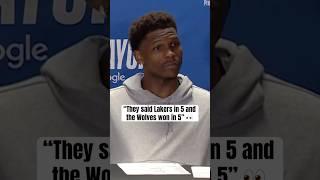 "Wolves won in 5" Anthony Edwards ️
