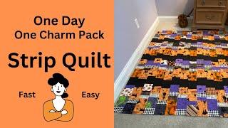 Strip Quilt/Fast/Easy/Charm Pack/One Day