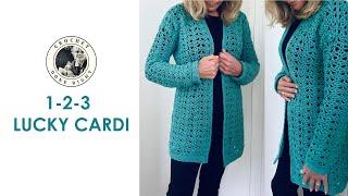 Feeling LUCKY? Crochet this cardigan with me | 1-2-3 Lucky Cardi