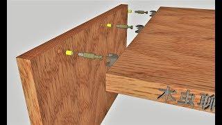 Installation principle of  panle furniture three-in-one connector