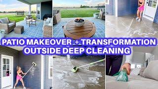  NEW! PATIO MAKEOVER + DECLUTTER + DEEP CLEAN WITH ME | SPEED CLEANING MOTIVATION | JAMIE'S JOURNEY