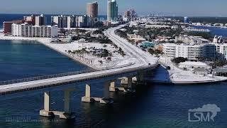 01-22-2025 Orange Beach AL - Baars Bridge Pensacola - Winter Storm Blankets Gulf Coast in Snow