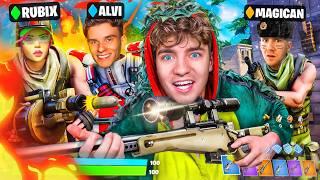 Die ROLLEN CHALLENGE mit ALVI, RUBIX und MAGICAN in FORTNITE!! 