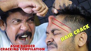 Stress Relief Head Massage & Unlimited Hair Cracking by Asim Barber | Forehead Tapping | ASMR