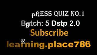 Word press Quiz No.1 dstp 2.0 Batch 5 digiskill.pk #digiskill.pk, #digiskills #digiskillquiz1batch5