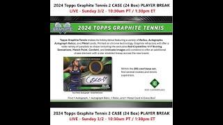 2024 Topps Graphite Tennis 2 CASE Pick Your Player Break #1 - 3/2/25