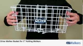 Just Walkers: Drive Walker Basket for 1" Folding Walkers