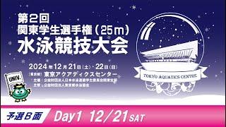 第2回関東学生選手権25m水泳競技大会 １日目 予選B面