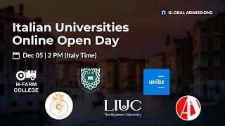 Global Admissions Study in Italy Online Open Day- December 2024