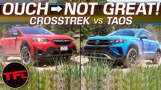 Both The Volkswagen Taos AND Subaru Crosstrek REALLY Struggle Off-Road, But Which One Does Better?